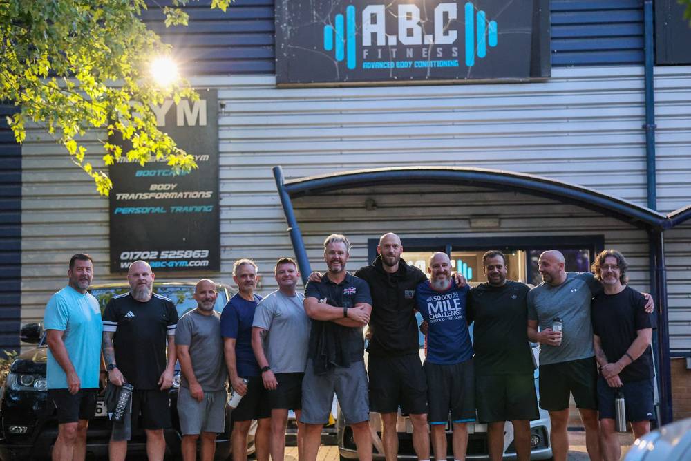 The 5am Fitness Club dads outside ABC Fitness, Leigh-on-Sea