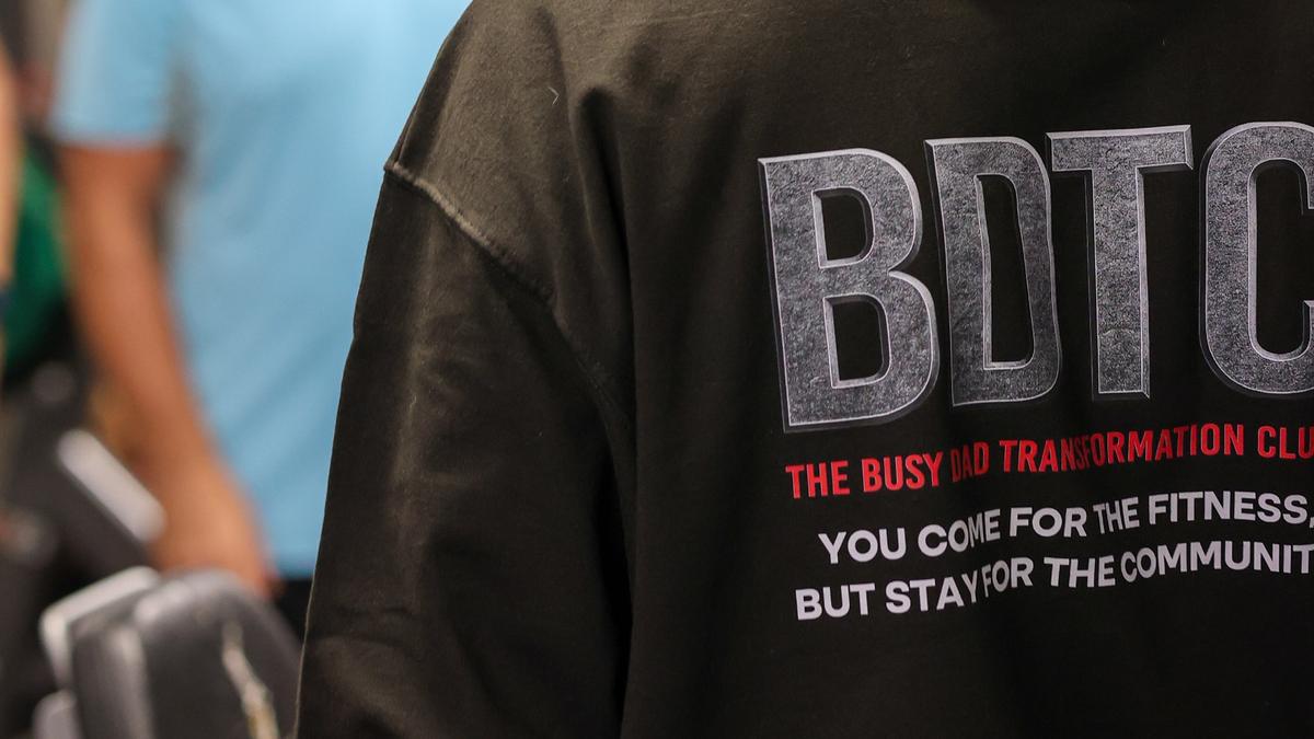 Back of a BDTC hoodie: you come for the fitness, but stay for the community